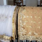 Golden Bridal Kundan Border Dupatta.