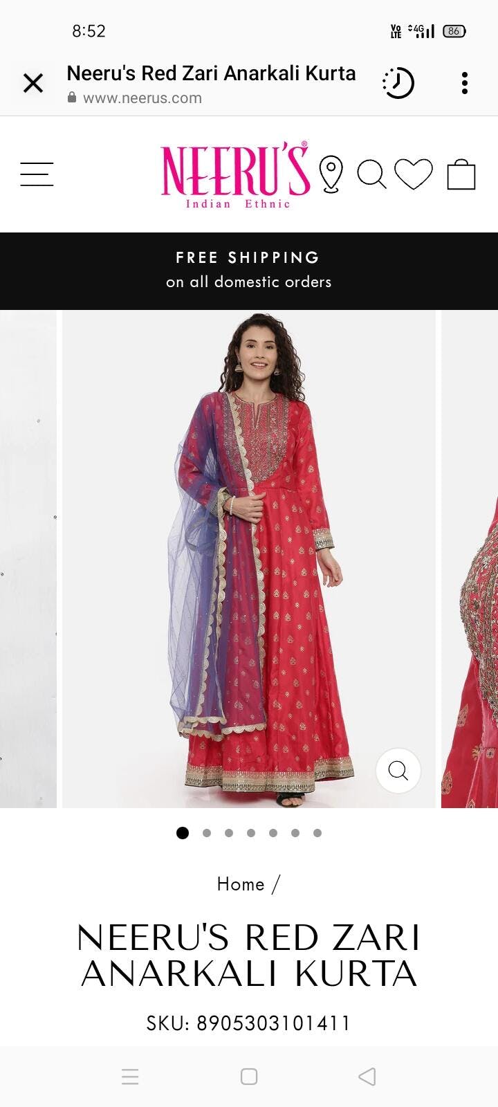 Neerus anarkali on sale