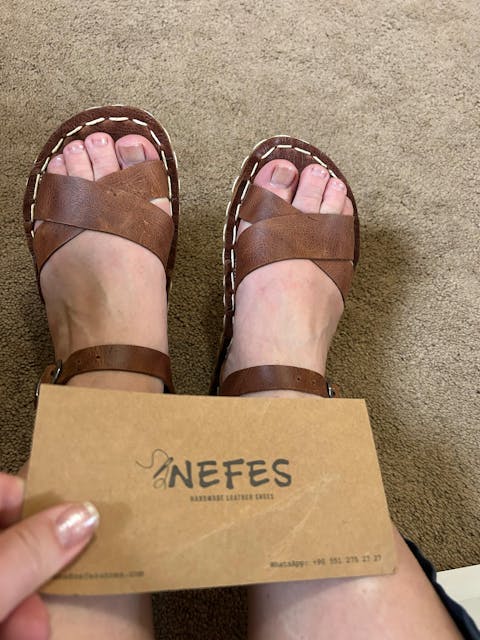 New Brown Leather Women's Huarache Barefoot Sandals