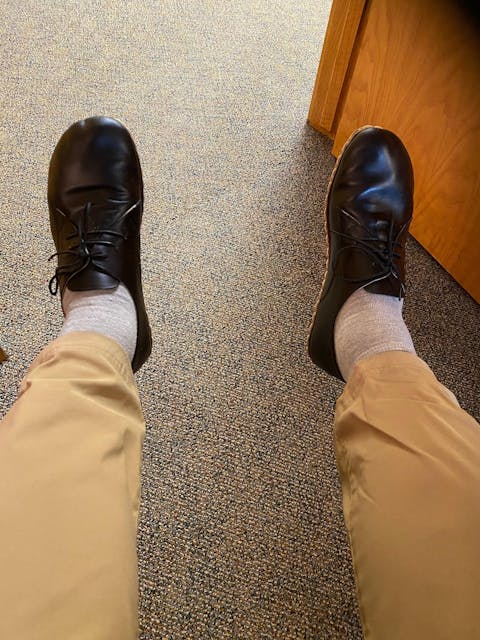 Handmade Barefoot Leather Shoes Black for Men