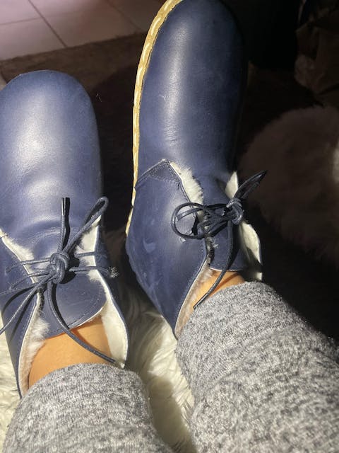 Barefoot Grounding Ankle Boots Navy Blue Women