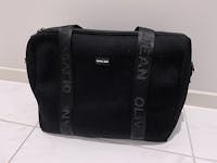 Olivia Jean (Ribbed Black) Weekender Neoprene Bag- With Zip Closure