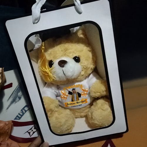 Family Personalized Custom Graduation Teddy Bear Plush - Graduate Bear With Cap