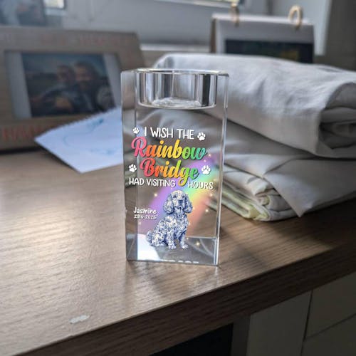 A Piece Of My Heart - Personalized Crystal Candle Holder