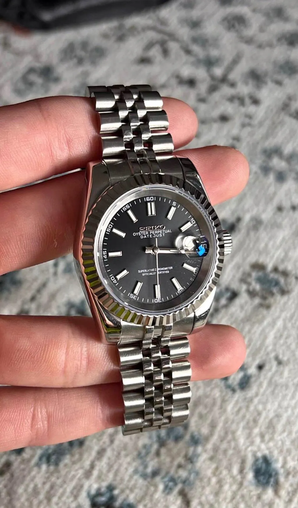 Seiko Royal Oak Mod 'Pink Dial' 41 – NH35 Mod Watch Shop