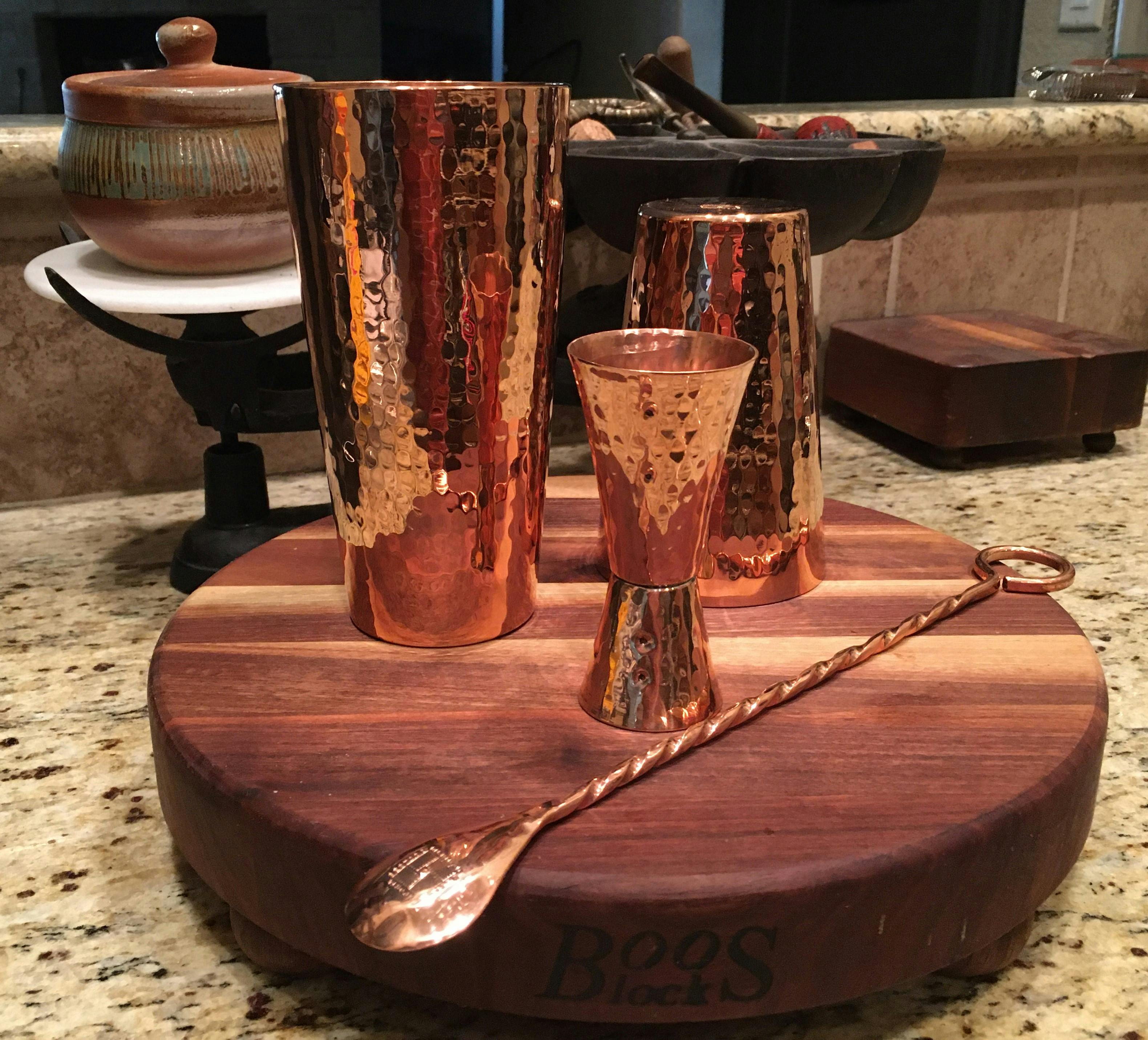 Sertodo Copper Boston Maraka Shaker Set