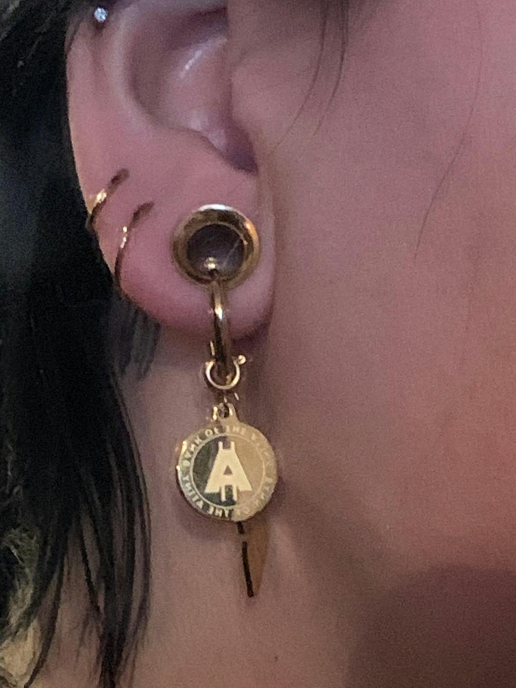 Ateez Golden Hour Feather Earrings