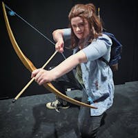 Large Wooden Bow and Arrows: Handmade, Personalized Gift