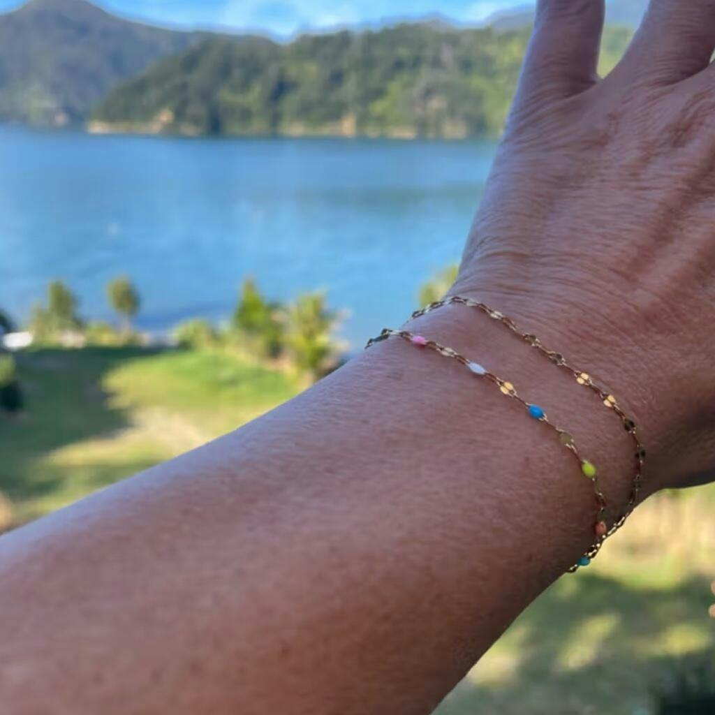 Rainbow dainty - pulsera doble