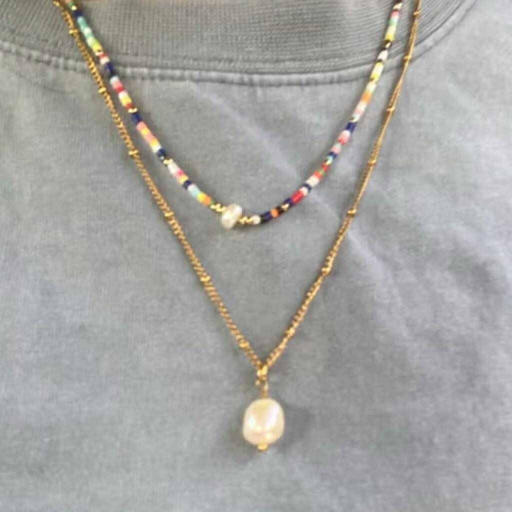 COLGANTE PERLA BARROCA