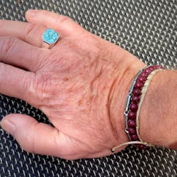 Ahmar - Rode Kralen Armband 6mm