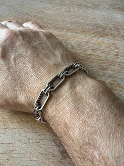 Aqwas - Sterling Silver Chain Link Bracelet 9.5mm