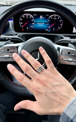 Basel - Oxidierter Sterling Silber Ring 10mm