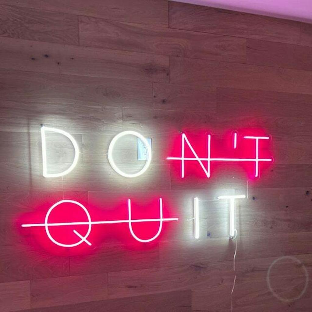Don't Quit Neon Sign for gym, Do it neon sign, Don't quit led sign