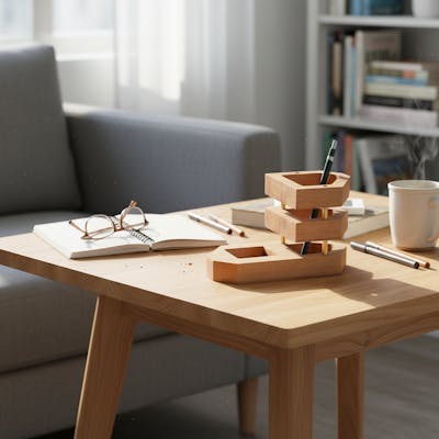 Veritas Kalemlik – Masif Ceviz & Pirinç Detaylı Tasarım