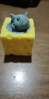 Pop Up Funny Mouse & Cheese Block