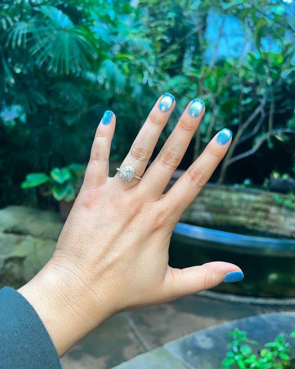 Art Deco Oval cut Moissanite Bridal Sets Rose Gold