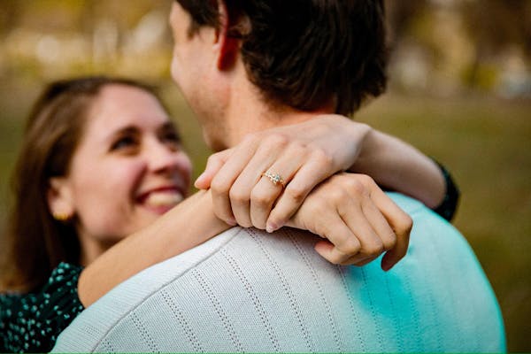 Moissanite Leaf Design Engagement Ring Rose Gold