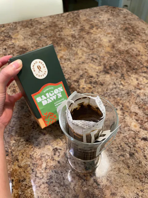 Vietnamese Robusta Drip Coffee Bags – Medium Roast Pour-Over Sachets, 7 Pack | Saigon Dawn by Nomad Bean Coffee