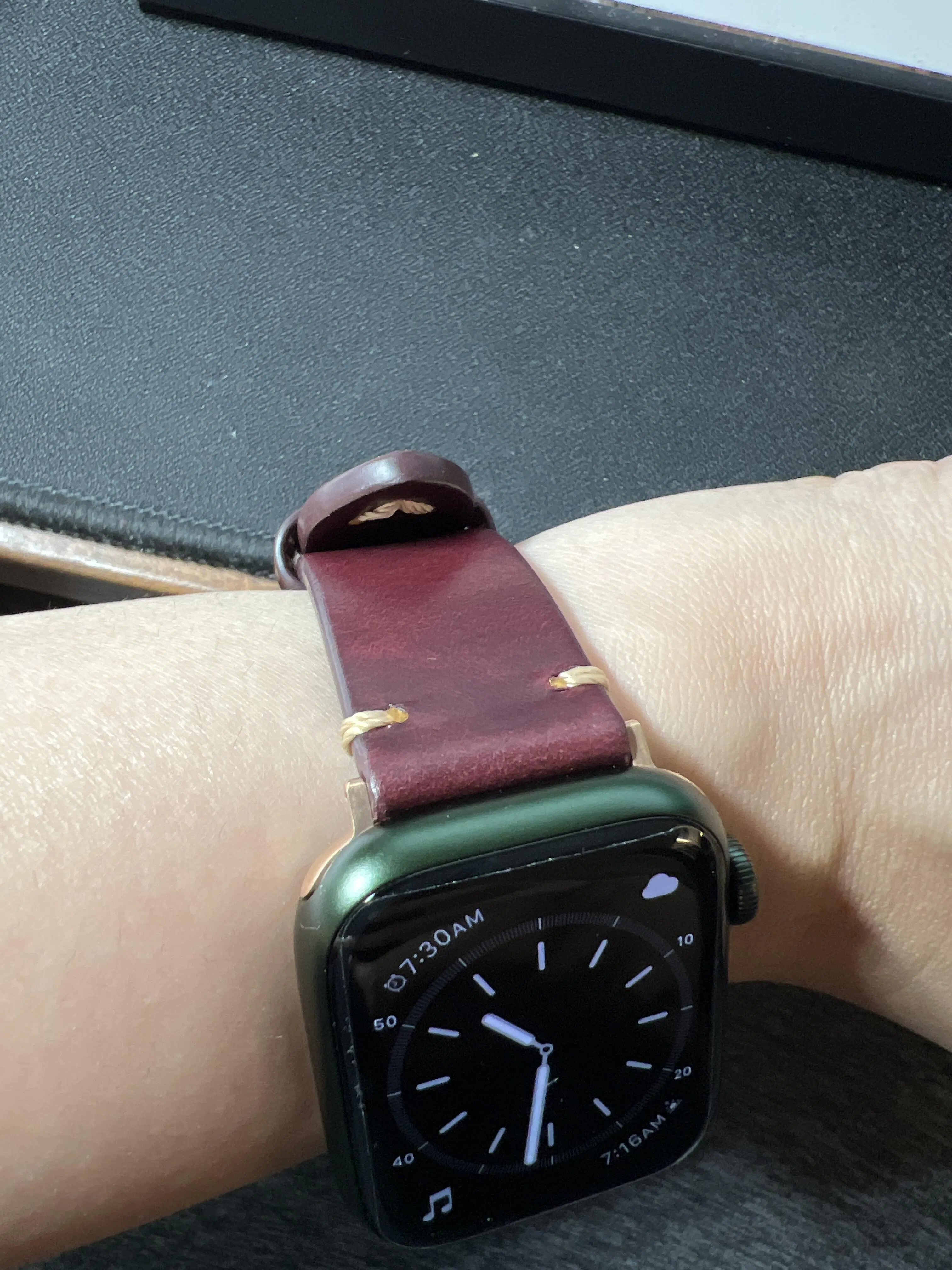 N2W Vintage Horween Leather Strap In Chromexcel Brown 42 44 45mm 