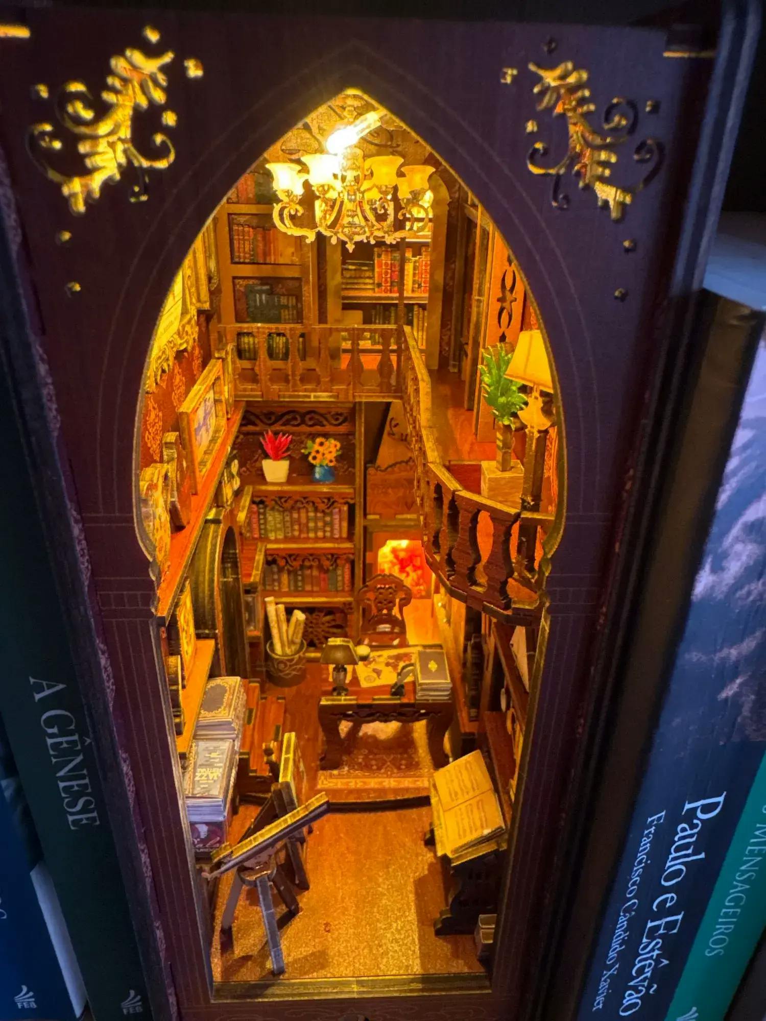 Japanese Market Book Nook Kit – DIY Miniature Sakura Shelf Insert