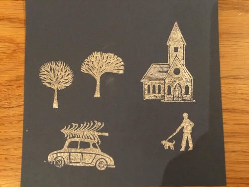 Tiny Town Christmas Rubber Stamps, Christmas Stamps for Card Making