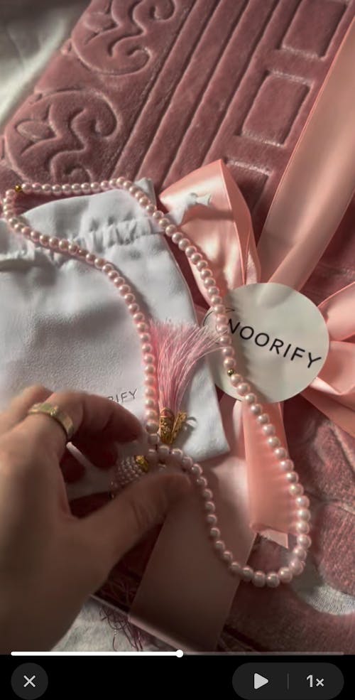 Gebetsteppich mit Namen - Grau