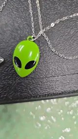 UFO Planet Alien Enamel Keychain