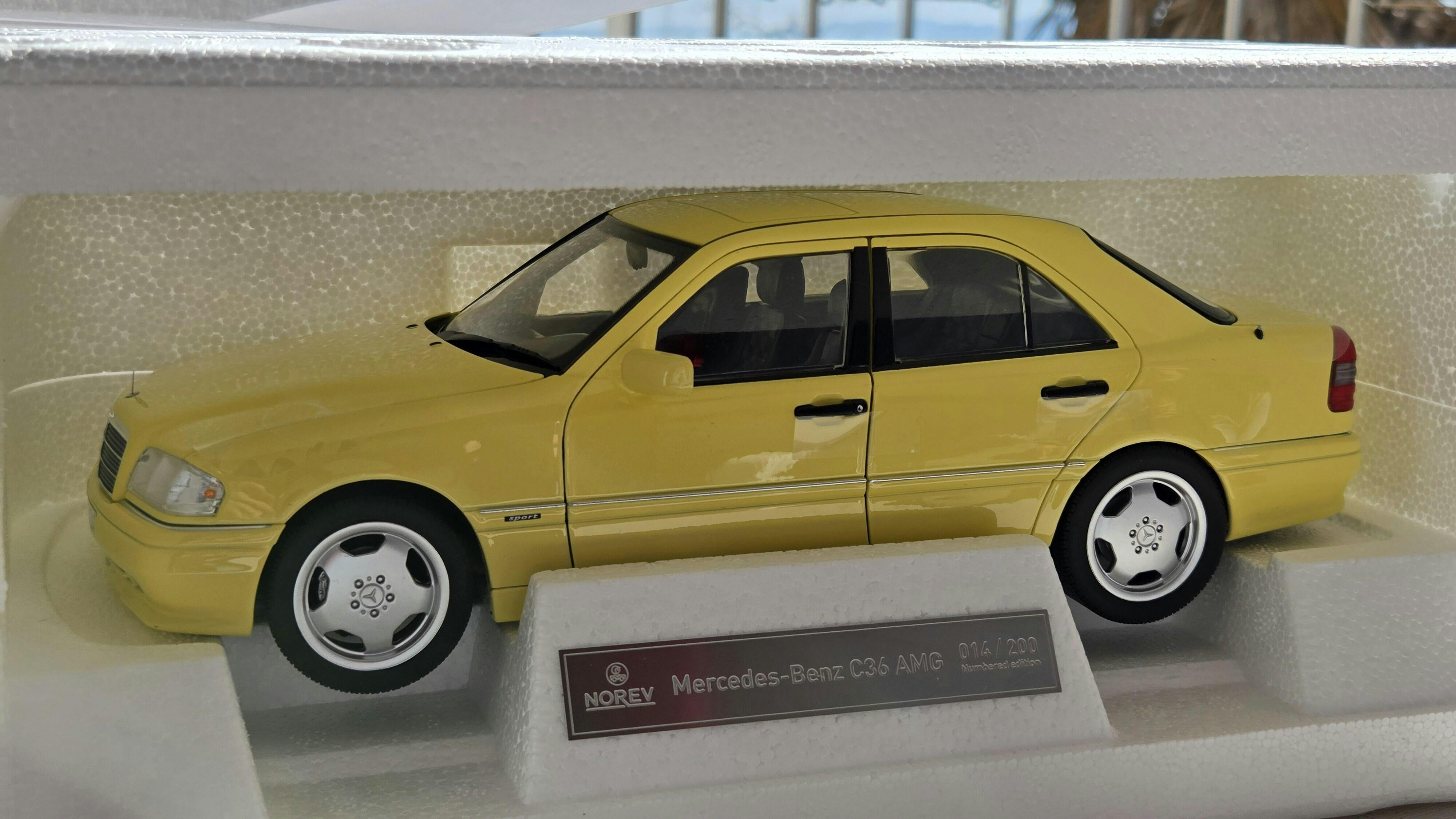 Mercedes-Benz C36 AMG 1993 Light Yellow 1:18 - 200 pcs. – Norev