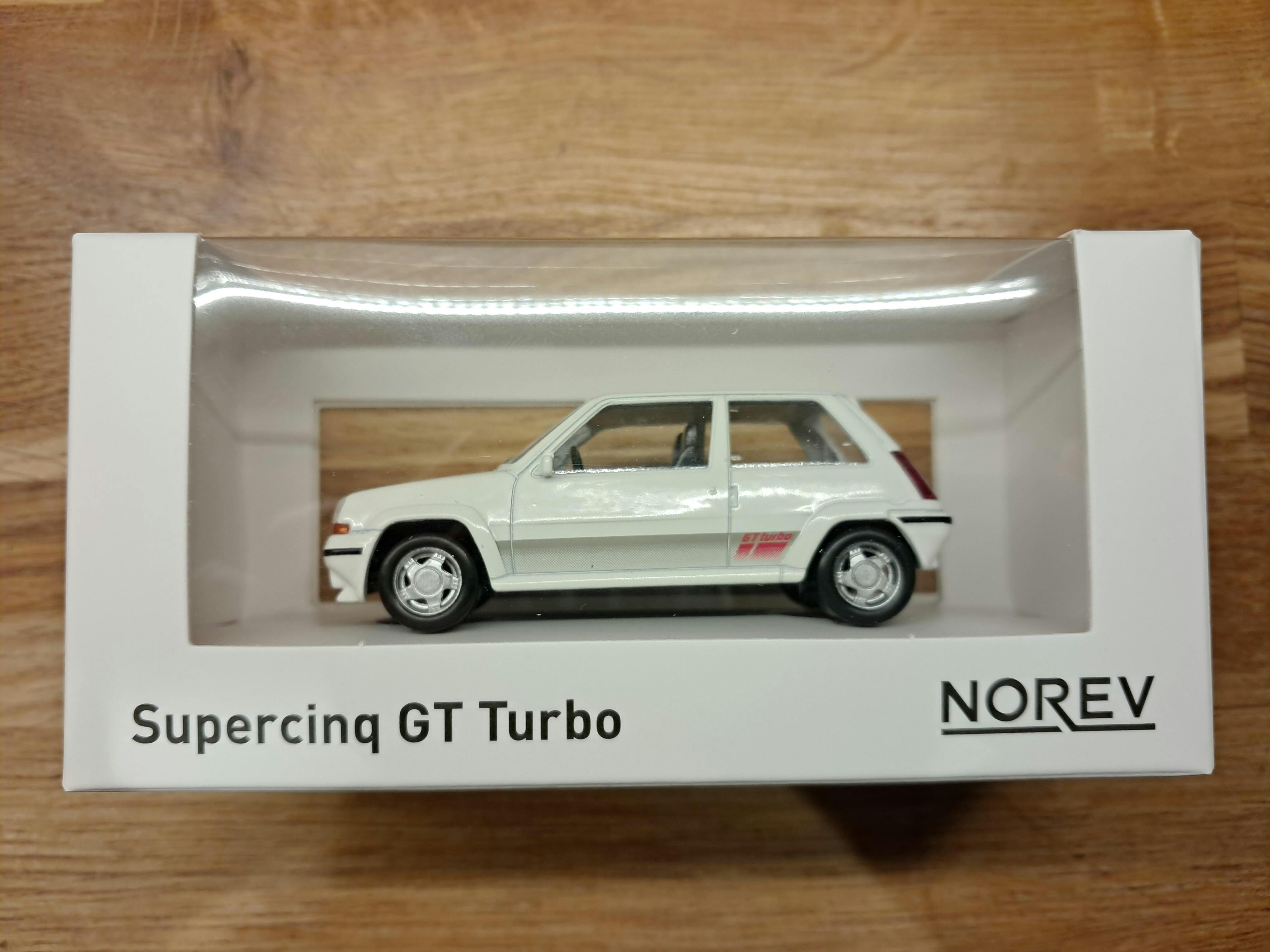 Renault SuperCinq GT Turbo Ph II 1988 White Jet-car 1:43 – Norev
