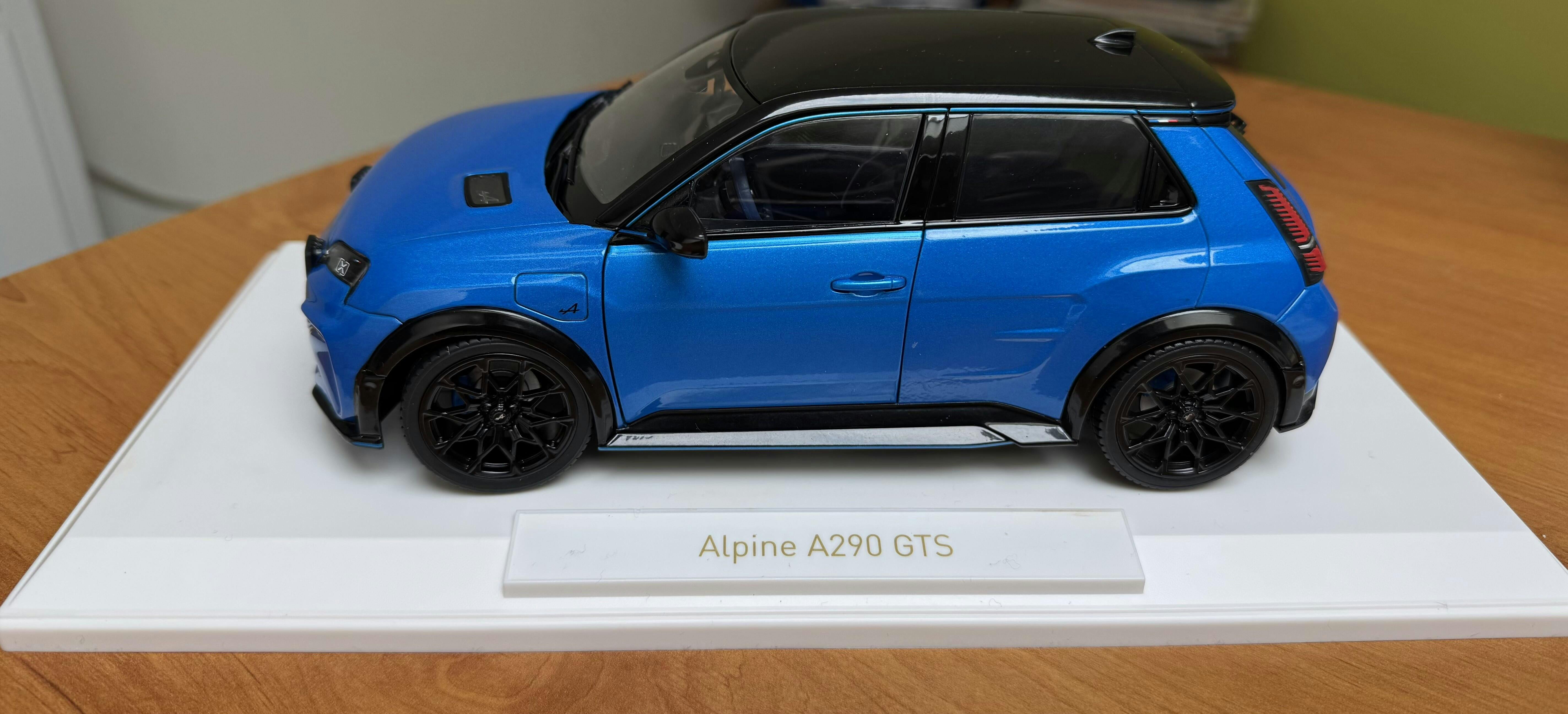 Alpine A290 GTS 2025 Alpine Vision Blue & Black 1:18 – Norev