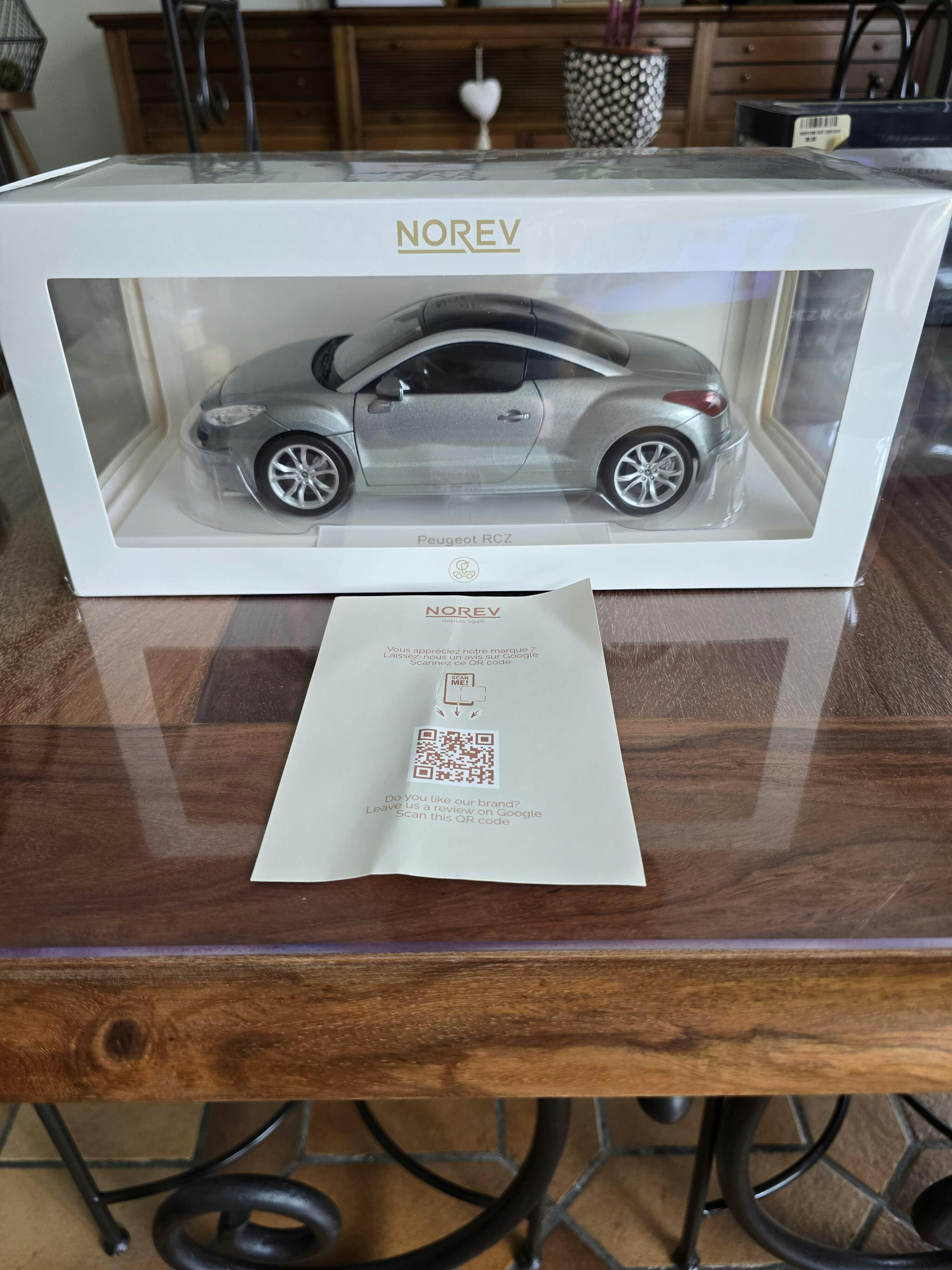 Peugeot RCZ 2010 Mercury Grey 1:18 – Norev