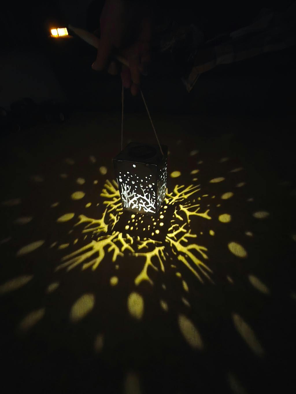 Hanging Starry Forest Steel Solar Cube | 6.5 in.