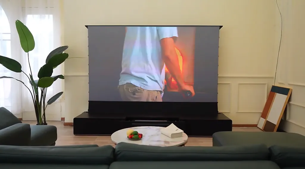 Shore Fully-Assembled Modern Matte TV Stand for UST Projector