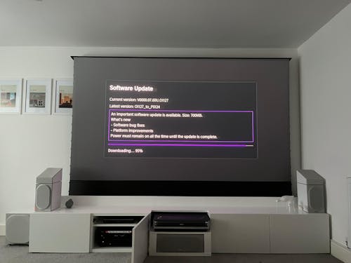 84''-130'' NothingProjector Black Series ALR Motorized Floor Rising Screen For Ultra Short Throw Projector