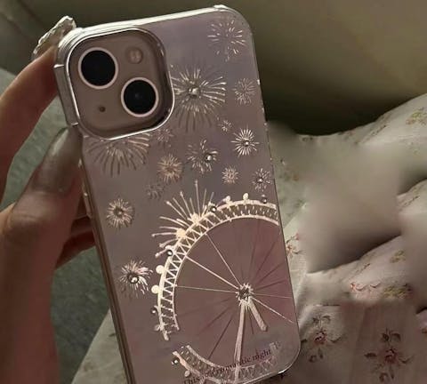 Custom Personalise Phone Case (DIY) - Wave Streak Shine Background