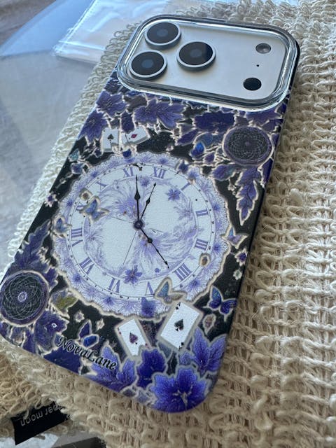 Floral Time Machine Shining Phone Case Cover