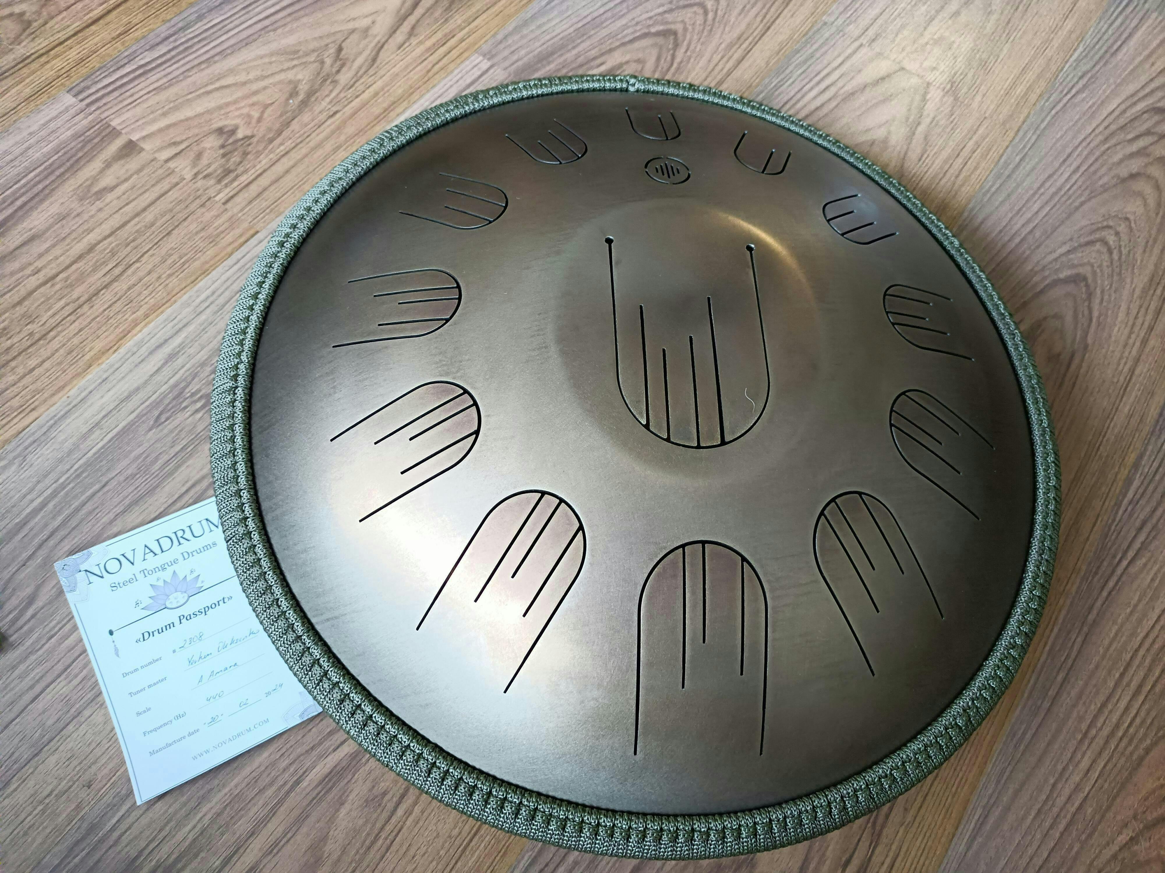 Nova 48 12+1 'Gold' Steel Tongue Drum – Handmade in Ukraine