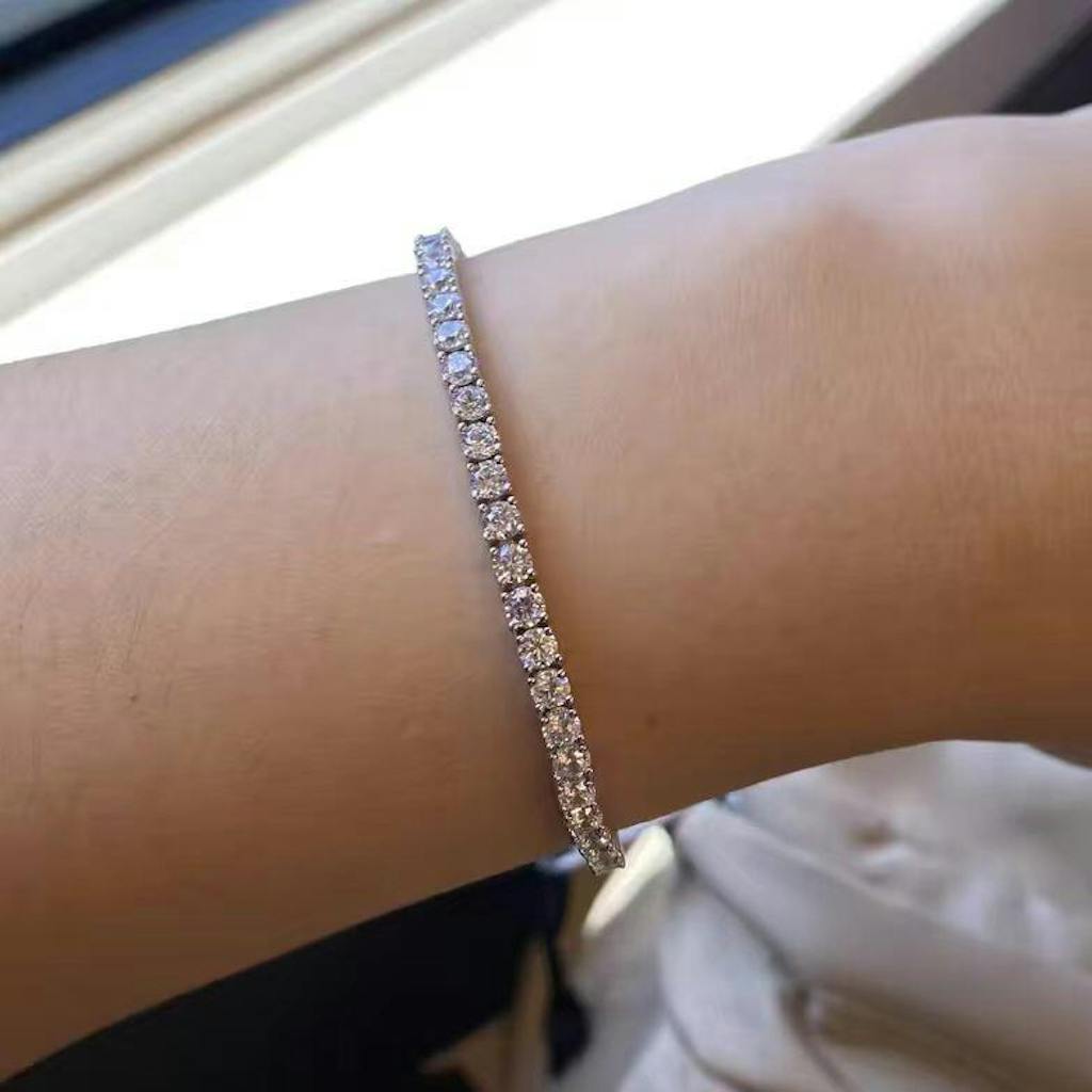 Lab Diamond Tennis Bracelet In 925 Silver(2.2 Ct. Tw.)