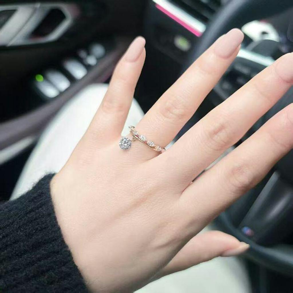 Marquise Lab Diamond Stacking Ring (0.36 Ct. Tw.)