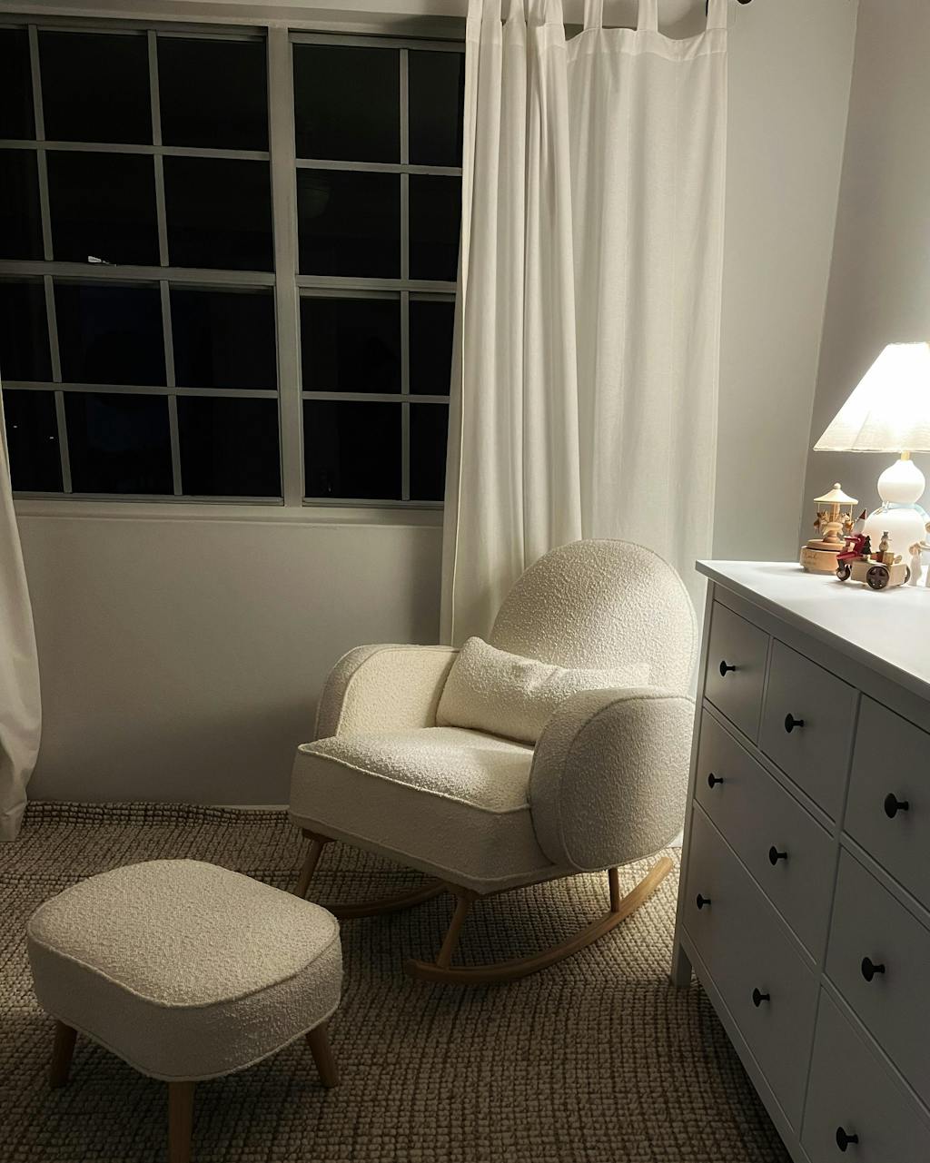 Cloud Rocker and Ottoman Nuage Interiors