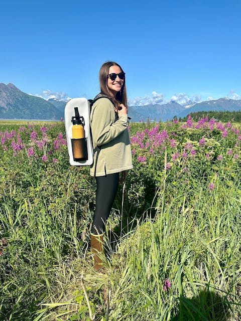 34 oz / 1 L Carabiner Water Bottle with Clip Cap