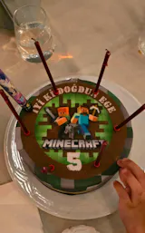 Minecraft Tasarımlı Pasta