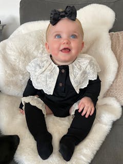 Frill Romper (Black and Beige option)