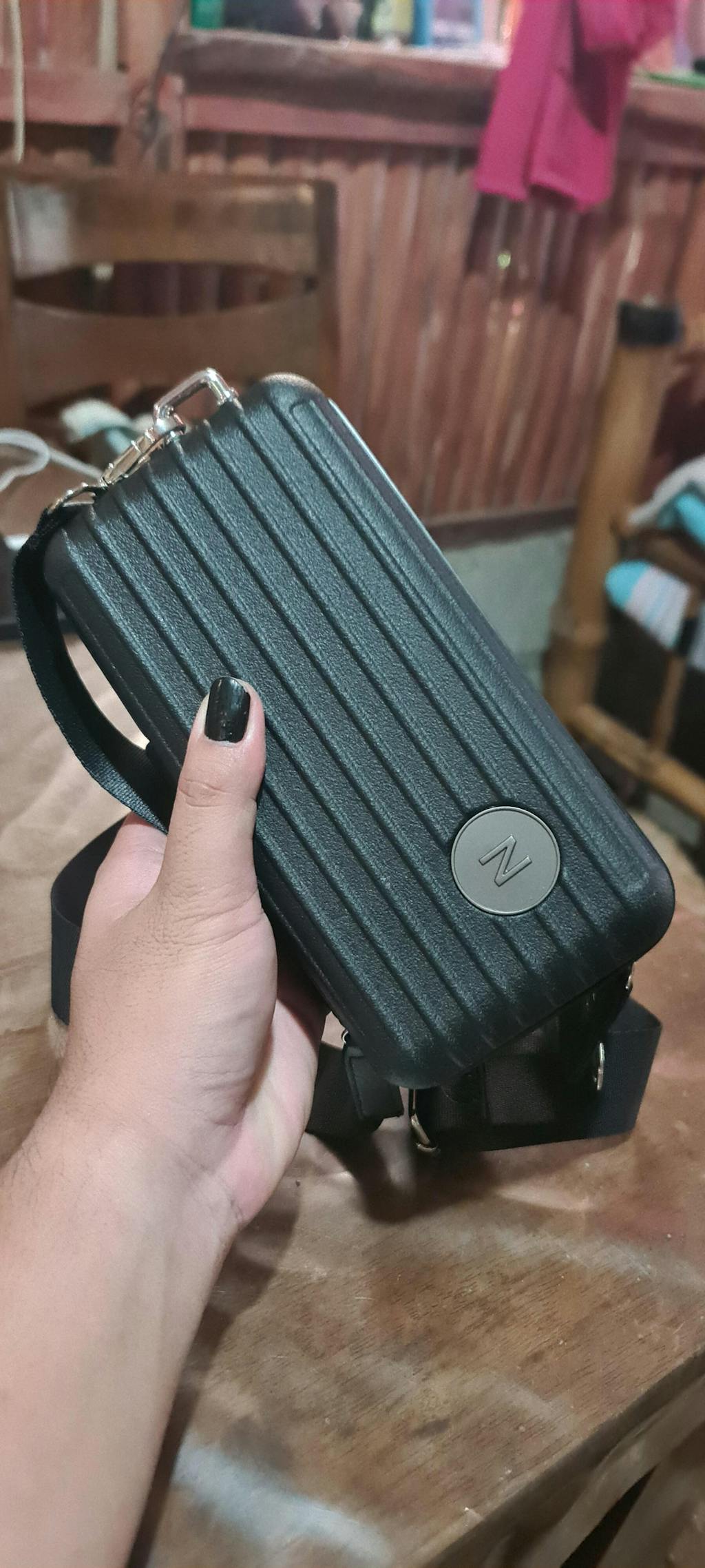 Lucca Black Mini Travel Bag