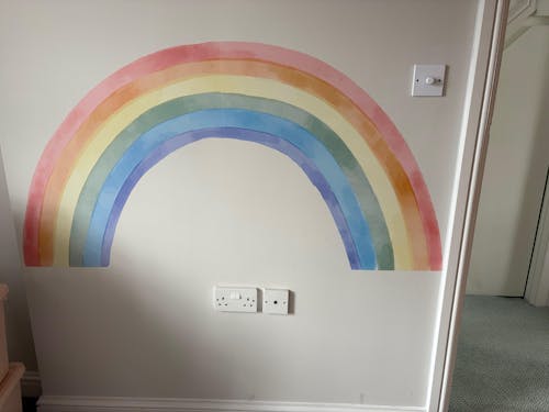 Large Rainbow Nursery Wall Sticker Decal