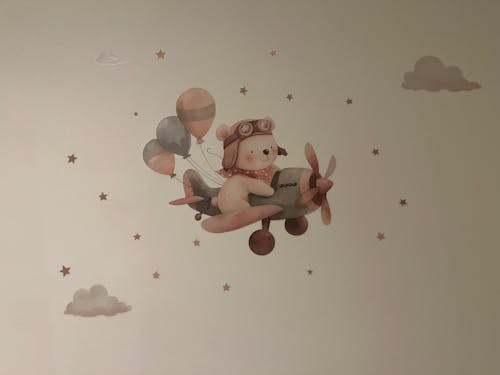 Bear Pilot Nursery Wall Sticker