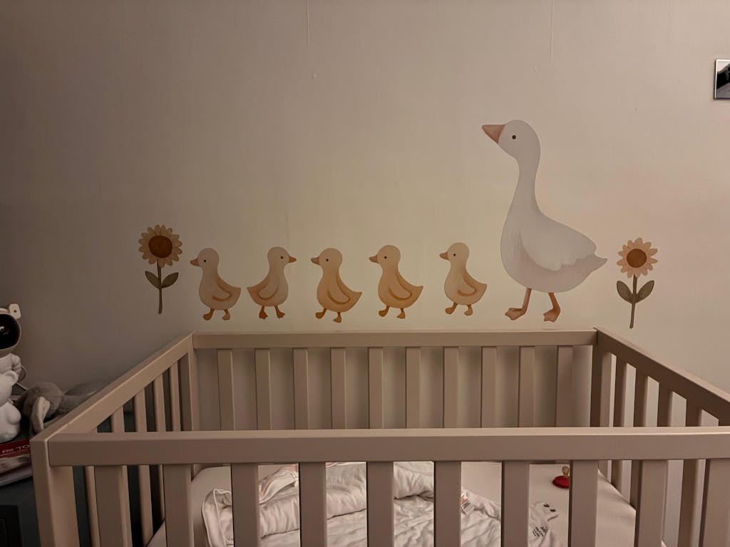 Big Duck & Little Chicks Nursery Wall Stickers