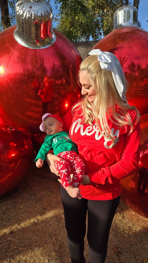 "Merry" & "Bright" Mom and Baby Shirt Bundle