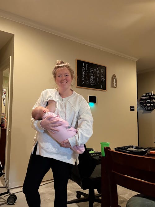 SUPER Oversized Nursing Crewneck Sweatshirt - Light Gray